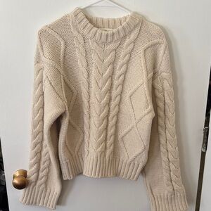 H&M Cream Cable Knit Sweater